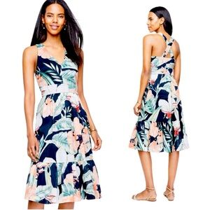 Ann Taylor tropical garden party sundress size 6